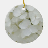 Floral White Elegant Blossom Keramisch Ornament (Voorkant)