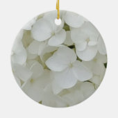 Floral White Elegant Blossom Keramisch Ornament (Achterkant)