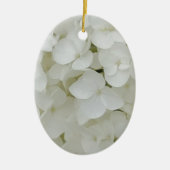 Floral White Elegant Blossom Keramisch Ornament (Voorkant)