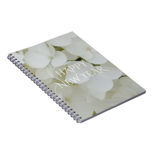 Floral White Elegant Blossom Notitieboek (Rechterzijde)