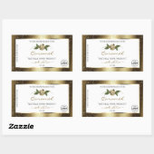 Floral White en Gold Brown Product Labels Logo (Vel)