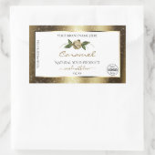 Floral White en Gold Brown Product Labels Logo (Tas)