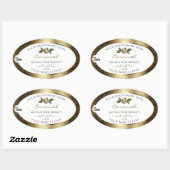 Floral White en Gold Brown Product Labels Logo (Vel)