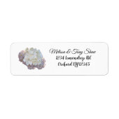 Floral White en Roze Address Label (Voorkant)