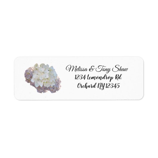 Floral White en Roze Address Label (Voorkant)