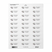 Floral White en Roze Address Label (Full Sheet)