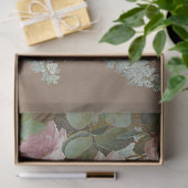 Floral White en roze rozenpapier Tissuepapier (Geschenk)