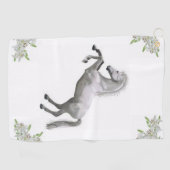 Floral White Horse Golf Towel Golfhanddoek (Horizontaal)