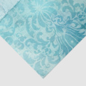 Floral White Hydrangea Blue Butterfly Art Tissuepapier (Detail)