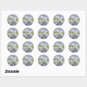 Floral White Lilacs Bouquet Foto Ronde Sticker (Vel)