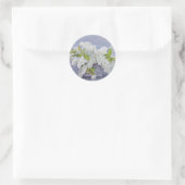 Floral White Lilacs Bouquet Foto Ronde Sticker (Tas)