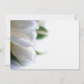 Floral White Memorial begrafenisaankondiging Kaart (Achterkant)