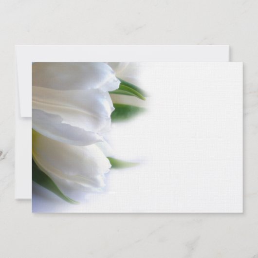 Floral White Memorial begrafenisaankondiging Kaart (Achterkant)