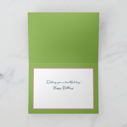  Floral White Orchid Flower Bouquet Birthday Kaart (Binnen)