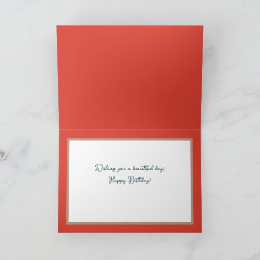  Floral White Orchid Flower Garland Verjaardag Kaart (Binnen)