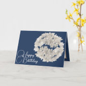  Floral White Orchid Flower Garland Verjaardag Kaart (Gele Bloem)