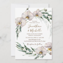 Floral White Orchids Greenery Christelijk Wedding