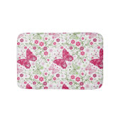 Floral White Pattern Badmat (Voorkant)