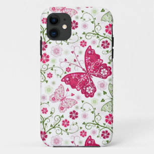 Floral White Pattern iPhone 11 Hoesje