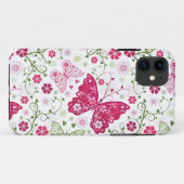 Floral White Pattern Case-Mate iPhone Case (Achterkant (horizontaal))