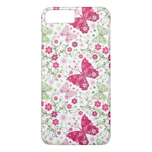 Floral White Pattern iPhone 8/7 Plus Hoesje