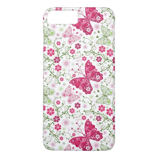 Floral White Pattern Case-Mate iPhone Case (Achterkant)