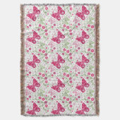 Floral White Pattern Deken (Voorkant Verticaal)