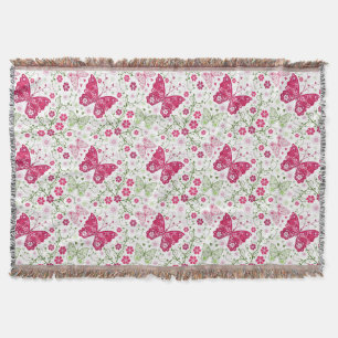 Floral White Pattern Deken