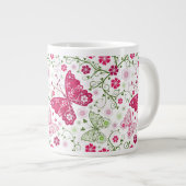 Floral White Pattern Grote Koffiekop (Voorkant rechts)
