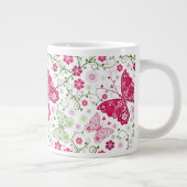 Floral White Pattern Grote Koffiekop (Rechts)