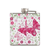 Floral White Pattern Heupfles (Achterkant)