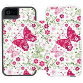 Floral White Pattern Incipio iPhone Portemonnee Hoesje (Agenda Open)
