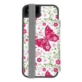 Floral White Pattern Incipio iPhone Portemonnee Hoesje (Agenda Achterkant)