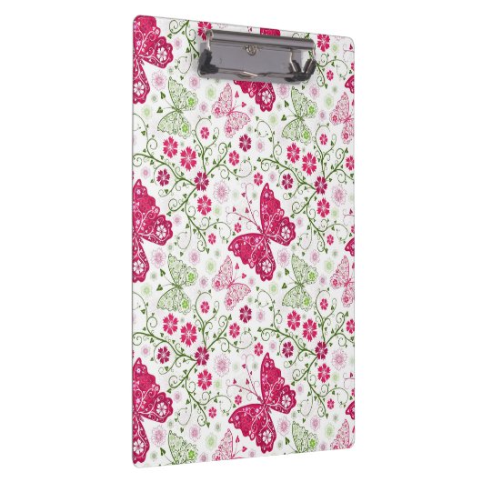 Floral White Pattern Klembord (Rechts)