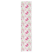 Floral White Pattern Korte Tafelloper (Voorkant)