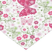 Floral White Pattern Korte Tafelloper (Hoek)