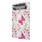 Floral White Pattern Mini Klembord (Angled2)