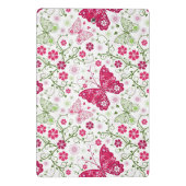 Floral White Pattern Mini Klembord (Achterkant)