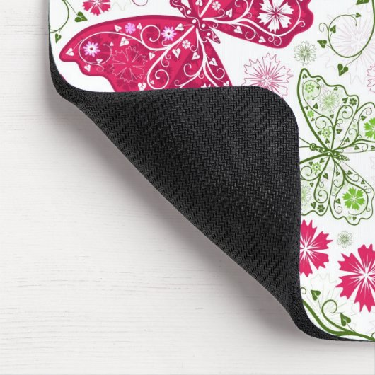 Floral White Pattern Muismat (Hoek)