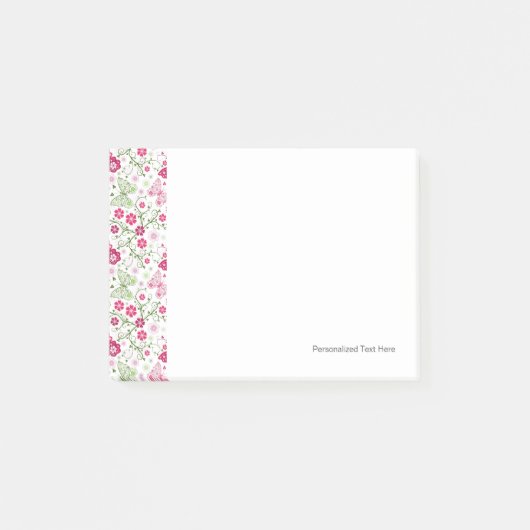 Floral White Pattern Post-it® Notes (Voorkant)