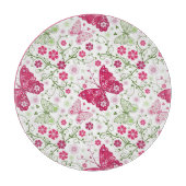 Floral White Pattern Snijplank (Voorkant)