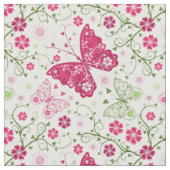 Floral White Pattern Stof (Close Up)