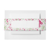 Floral White Pattern Uitnodigingen Wikkel (Voorkant Voorbeeld)