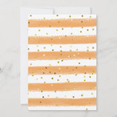 Floral White Pumpkin 1st Birthday Invitation Kaart (Achterkant)