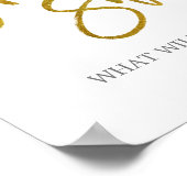 Floral White Pumpkin Gender onthult hem of zij Poster (Hoek)