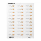 Floral White Pumpkin Return Address Label (Full Sheet)