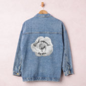 Floral White Rose bruidsmeisje bruiloft cadeau Denim Jacket (Hangar)