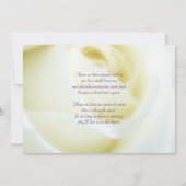 Floral White Rose Funeral of Memorial Aankondiging (Achterkant)
