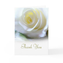 Floral White Rose Sympathie of begrafenis bedankt