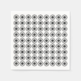 Floral - White Standard Cocktail Paper Napkins Servetten